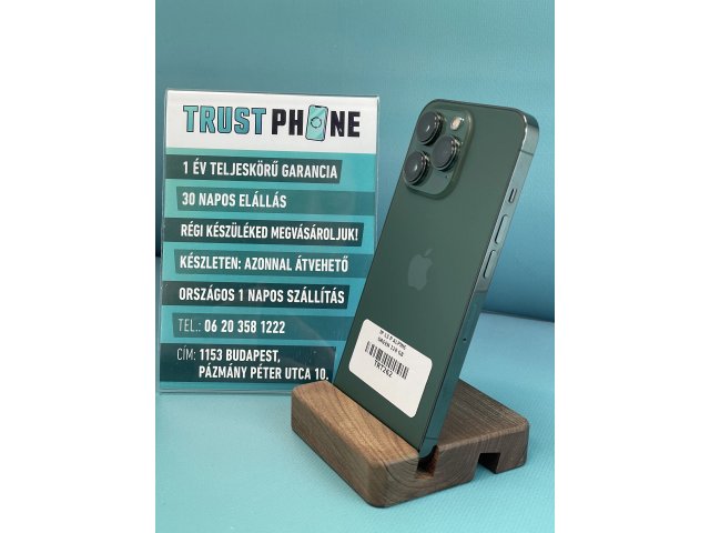 !! 1 ÉV GARANCIA !! iPhone 13 Pro Alpine Green 128 GB – TRT262 – 100% AKKU