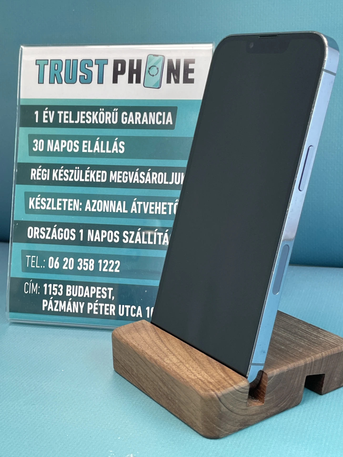 !! 1 ÉV GARANCIA !! iPhone 13 Pro Blue 128 GB – TRT369 – 93% AKKU