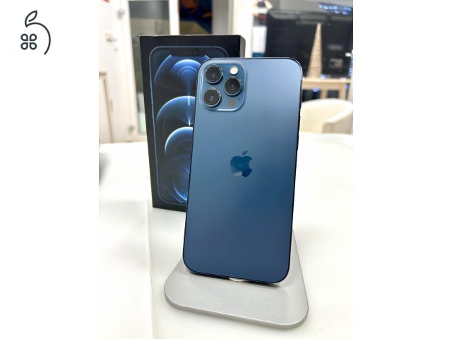 iPhone 12 Pro MAX 128gb Pacific Blue Új Akku 100%! 3 Hó Gar + Beszámítás 