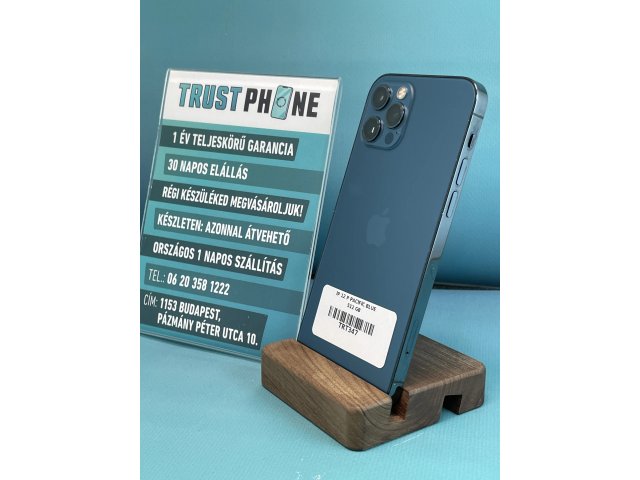 !! 1 ÉV GARANCIA !! iPhone 12 Pro Pacific Blue 512 GB – TRT347 – 100% AKKU