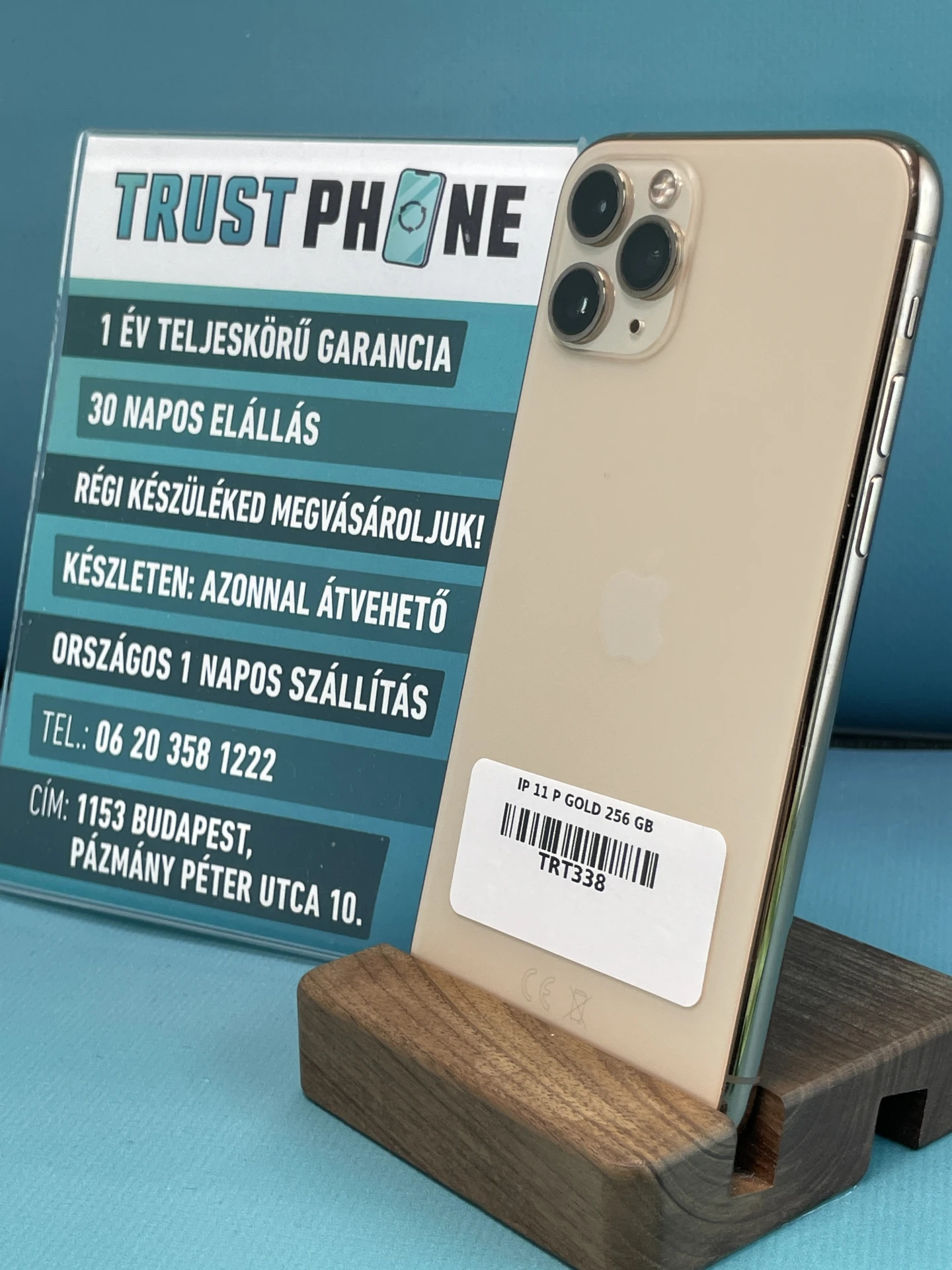 !! 1 ÉV GARANCIA !! iPhone 11 Pro Gold 256 GB – TRT338 – 100% AKKU