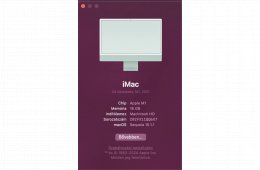 Eladó 2021 M1 iMac 16gb 512ssd