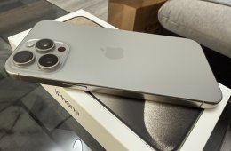 iPhone15pro max256gb natural titanium kártyafüggetlen