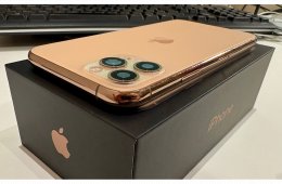 iPhone 11 Pro, 256GB, arany, független, gyári dobozában, eredeti Apple töltő és Apple kábel