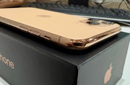 iPhone 11 Pro, 256GB, arany, független, gyári dobozában, eredeti Apple töltő és Apple kábel