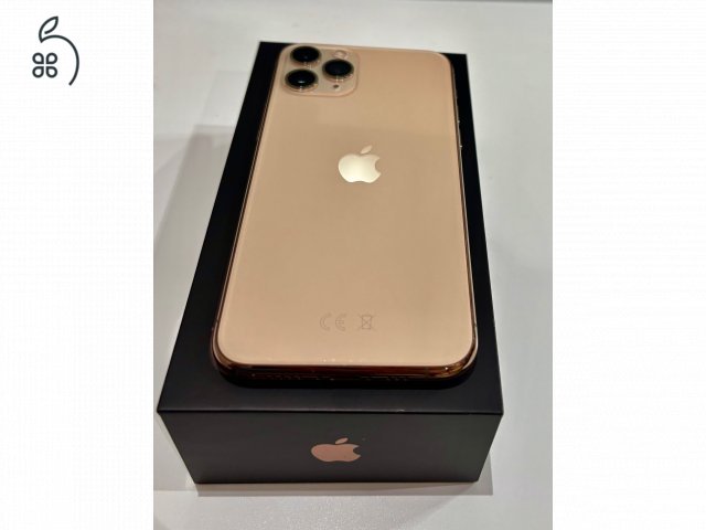 iPhone 11 Pro, 256GB, arany, független, gyári dobozában, eredeti Apple töltő és Apple kábel