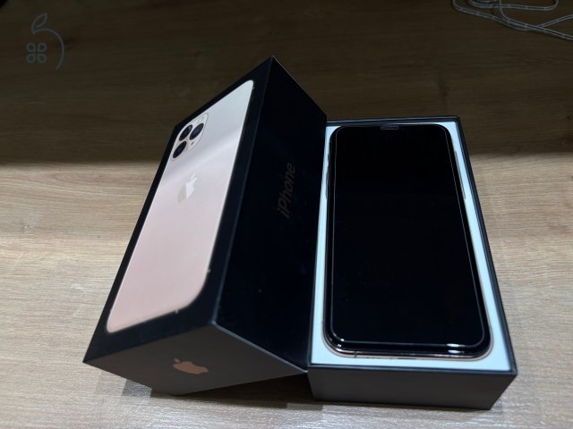 iPhone 11 Pro, 256GB, arany, független, gyári dobozában, eredeti Apple töltő és Apple kábel