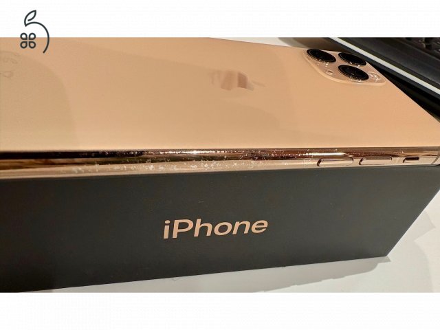 iPhone 11 Pro, 256GB, arany, független, gyári dobozában, eredeti Apple töltő és Apple kábel