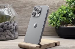 Hibátlan iPhone 15 Pro Natural Titanium 256GB 1 ÉV Garanciával Számlával Aksi 91%