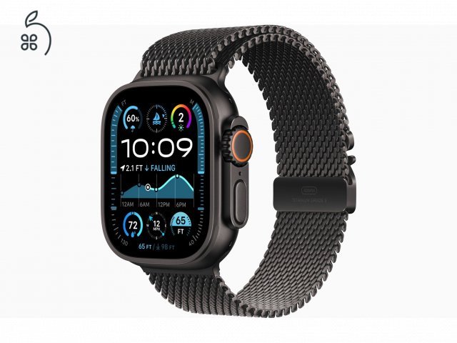 BONTATLAN Új Apple Watch Ultra 2 - Titán cellular Black 49 mm Milanaise black DEÁK TÉRNÉL Átvehető.