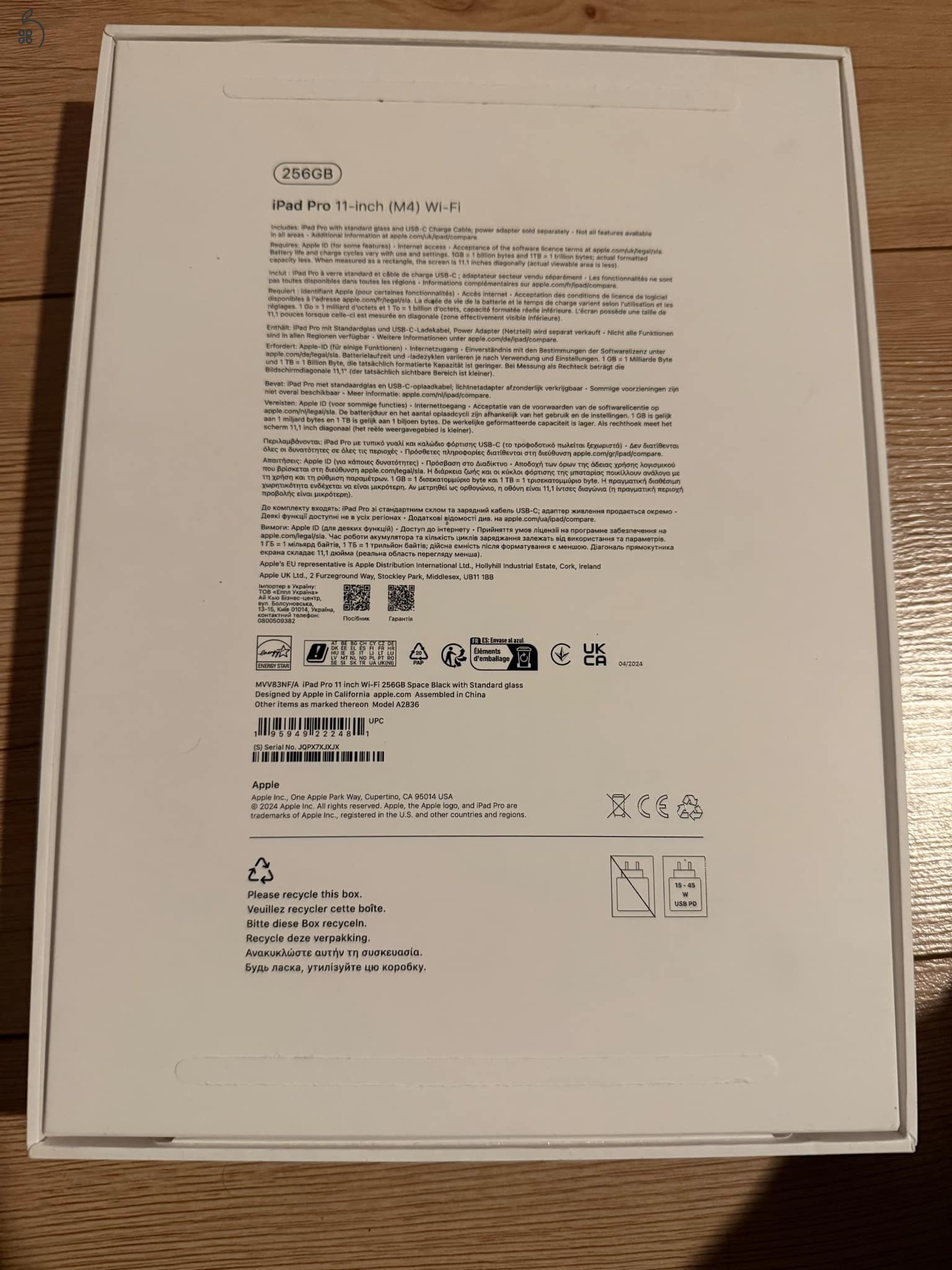 Apple iPad Pro 11 M4 2024 256GB WI-FI (Space Black ) + Apple Pencil Pro Eladó!