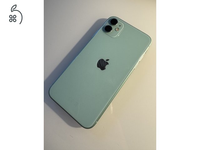 Szép, megkímélt állapotú Iphone 11, 125G, új akksival, zöld színben