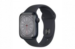 ! 100% AKKU ! Garanciális, Dobozos Apple Watch Series 8 Midnight 45mm.  WWW.TRUSTPHONE.HU