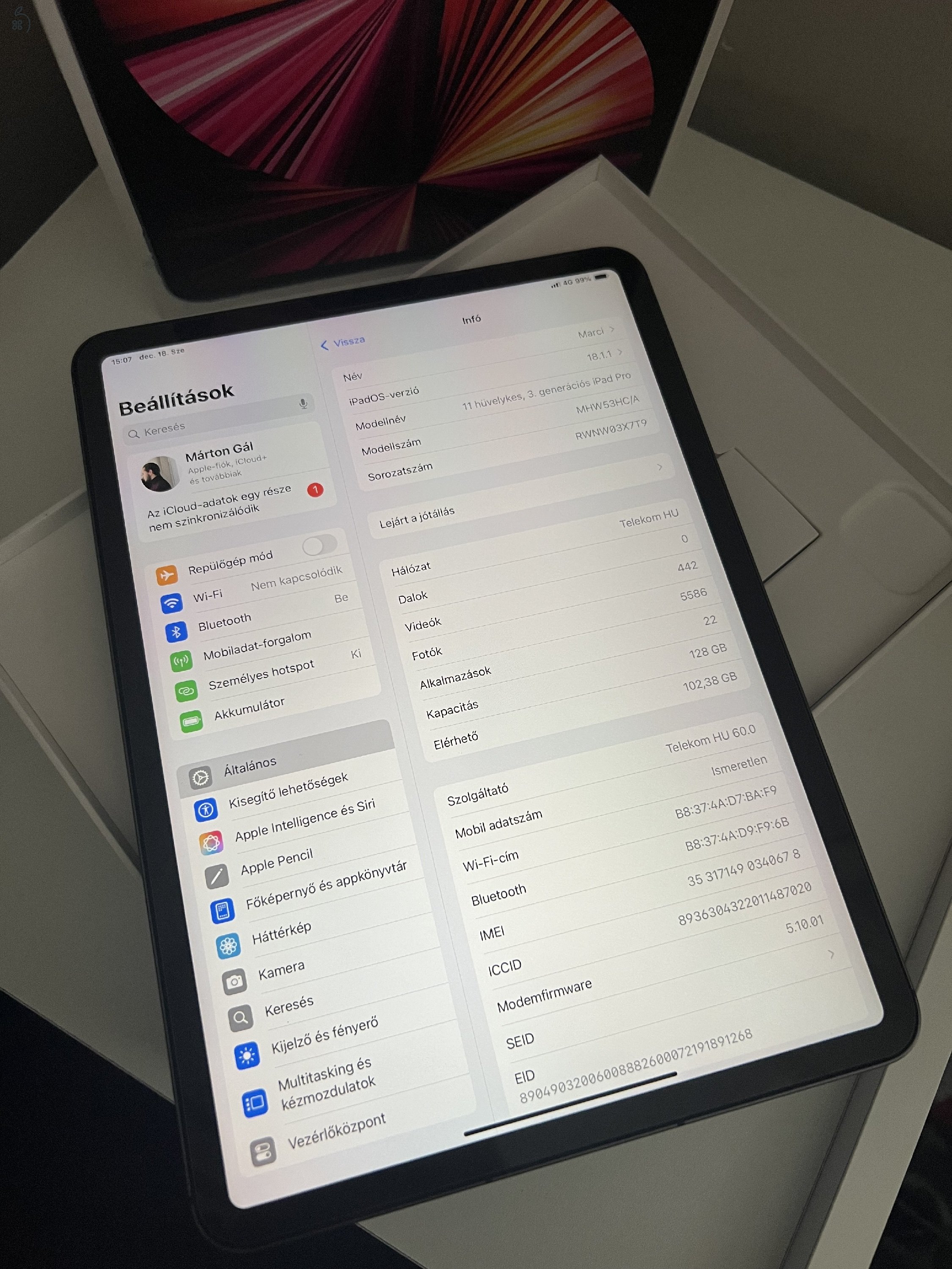 iPad pro 11’ 2021 M1 Cellular 128gb