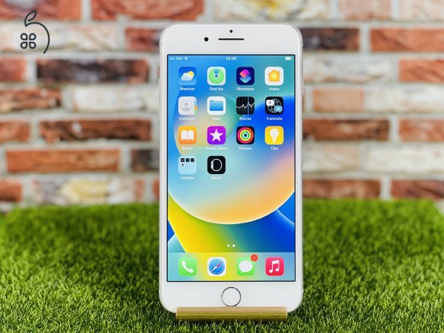 Apple iPhone 8 Plus 64 GB Silver 100% akku szép állapotú - 24 HÓ GARANCIA - 641