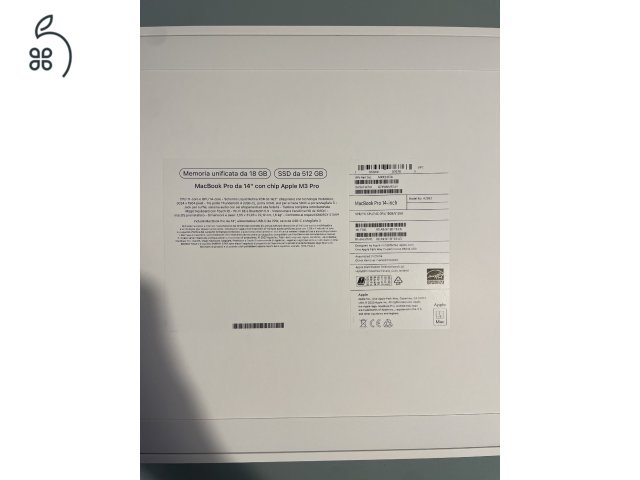 Eladó MacBook Pro M3 Pro chip - Új, Bontatlan!