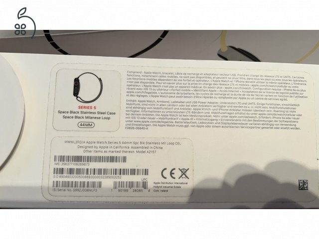 Apple Watch Series 5 Stainless Steel Cellular 44mm Milánói szíj