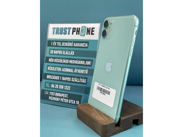 !! 1 ÉV GARANCIA !! iPhone 11 Green 128 GB – TRT469 – 100% AKKU