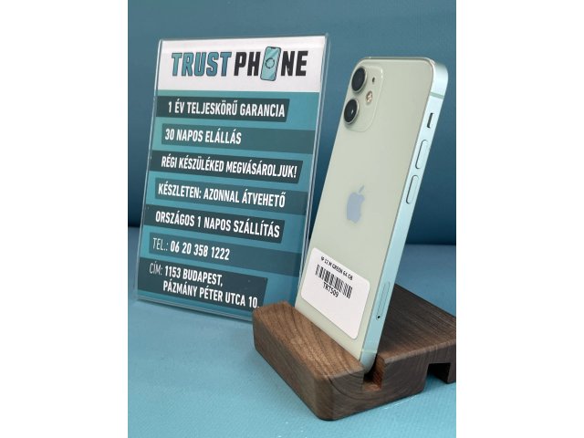 !! 1 ÉV GARANCIA !! iPhone 12 Mini Green 64 GB – TRT509 – 100% AKKU