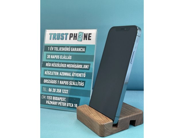 !! 1 ÉV GARANCIA !! iPhone 12 Pro Pacific Blue 128 GB – TRT533 – 100% AKKU