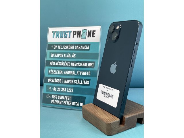 !! 1 ÉV GARANCIA !! iPhone 13 Midnight 128 GB – TRT537 – 100% AKKU