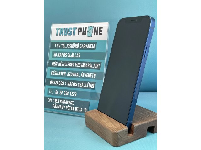 !! 1 ÉV GARANCIA !! iPhone 12 Blue 64 GB – TRU8133 – 100% AKKU