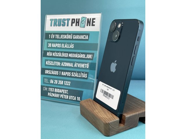 !! 1 ÉV GARANCIA !! iPhone 13 Mini Midnight 128 GB – TRU8323 – 100% AKKU