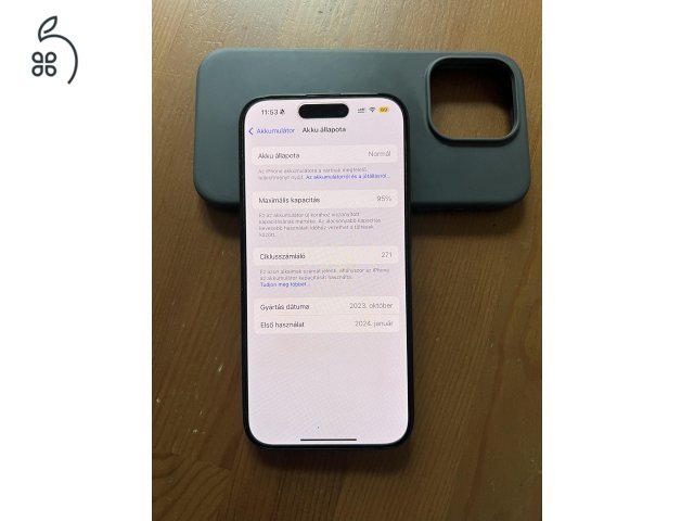 Iphone 15 pro 128gb fekete