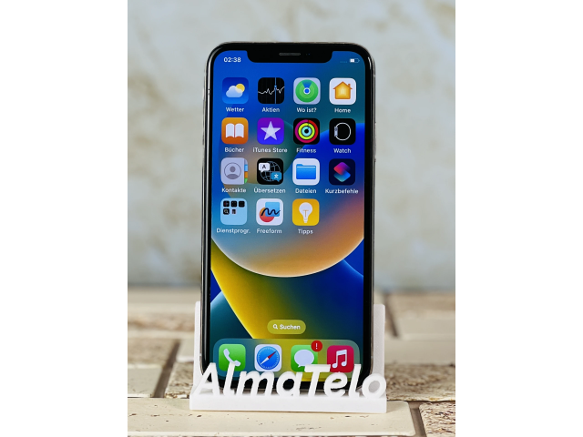 Apple iPhone X 64 GB Silver - 100% akku