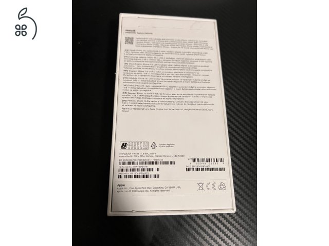 iPhone 15 Black 256GB Független.Kisebb Karc A Képernyőn 2025 03.ig Garancia