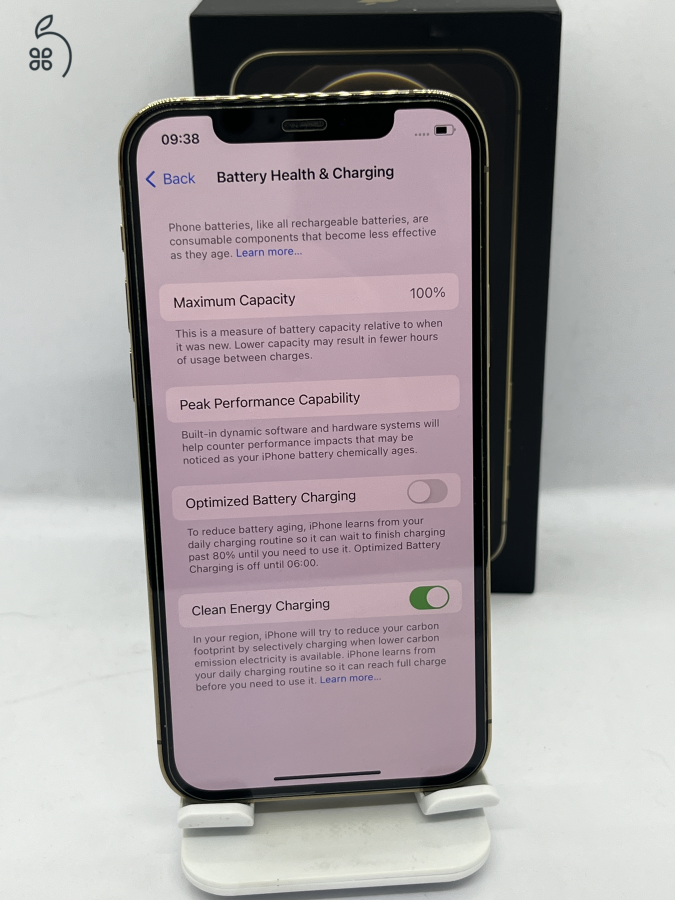 Iphone 12 Pro 128GB GOLD, Független 100% Új AKKU, Üzletből Garanciával