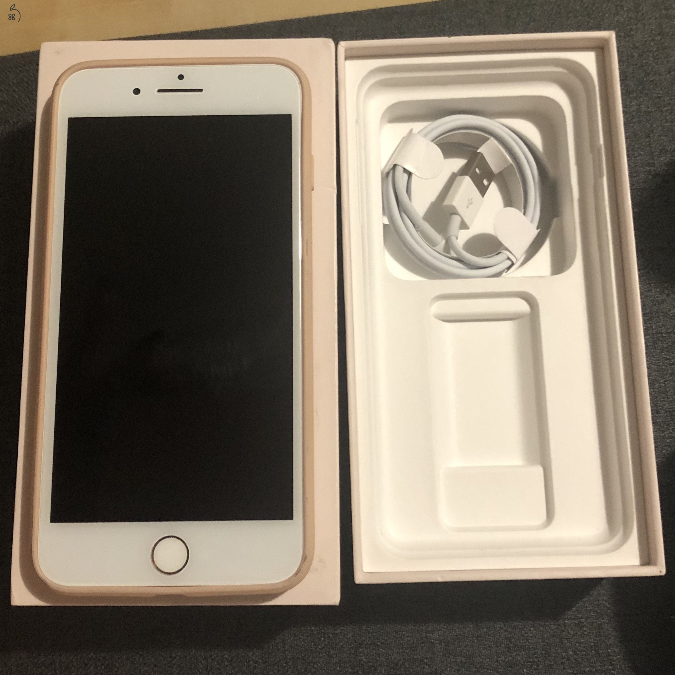 Iphone 8 plus jó akkuval 64gb kártyafüggetlen, dobozos rose gold