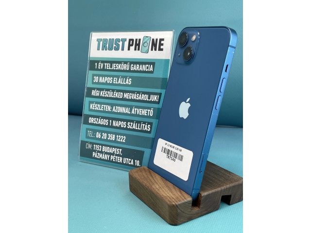 !! 1 ÉV GARANCIA !! iPhone 13 Blue 128 GB – TRT540 – 100% AKKU