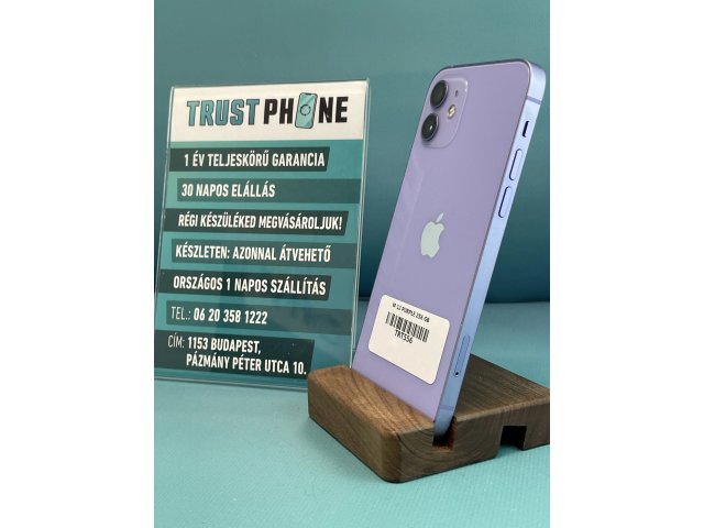 !! 1 ÉV GARANCIA !! iPhone 12 Purple 256 GB – TRT556 – 92% AKKU