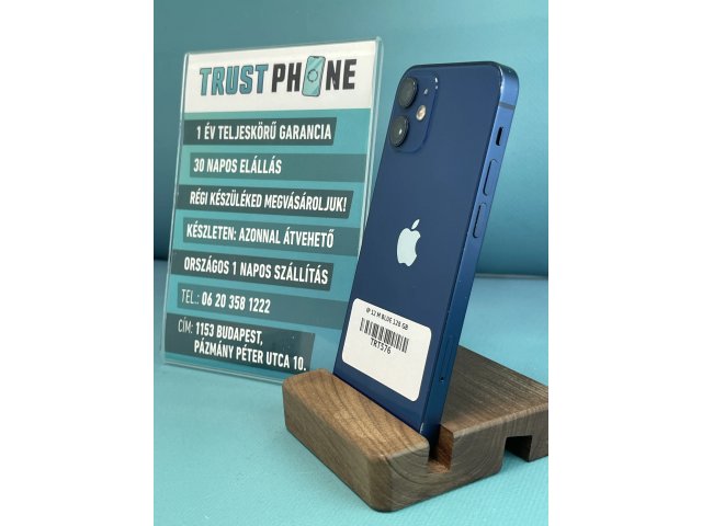 !! 1 ÉV GARANCIA !! iPhone 12 Mini Blue 128 GB – TRT576 – 100% AKKU