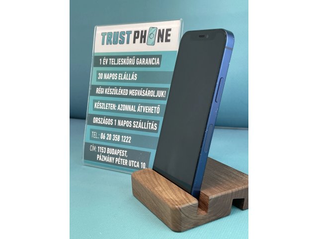 !! 1 ÉV GARANCIA !! iPhone 12 Mini Blue 128 GB – TRT580 – 100% AKKU