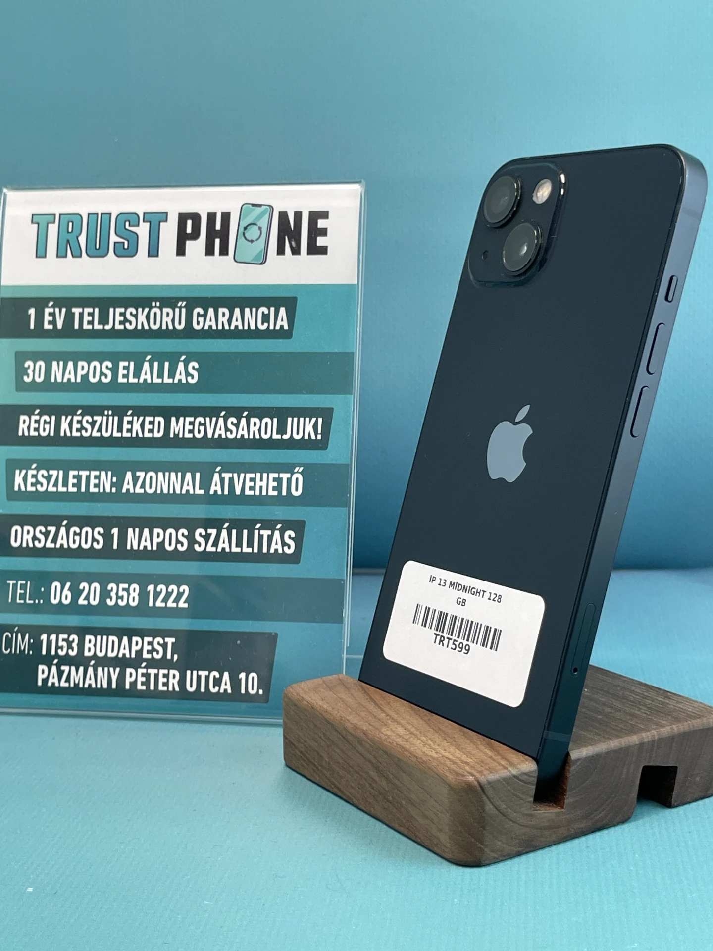 !! 1 ÉV GARANCIA !! iPhone 13 Midnight 128 GB – TRT599 – 89% AKKU