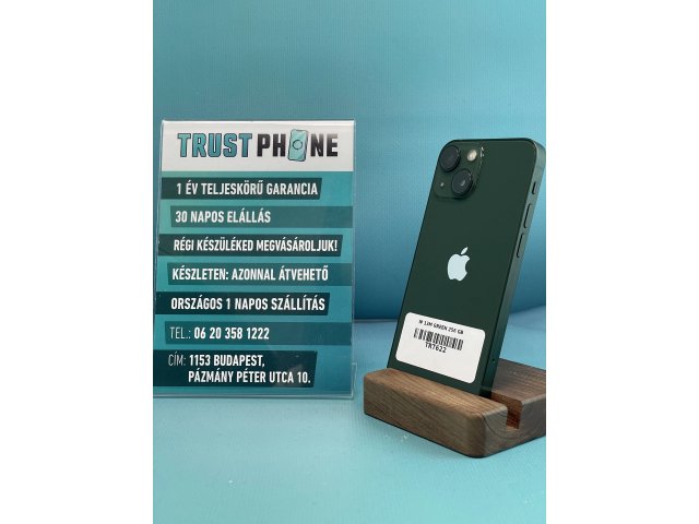 !! 1 ÉV GARANCIA !! iPhone 13 Mini Green 256 GB – TRT622 – 89% AKKU