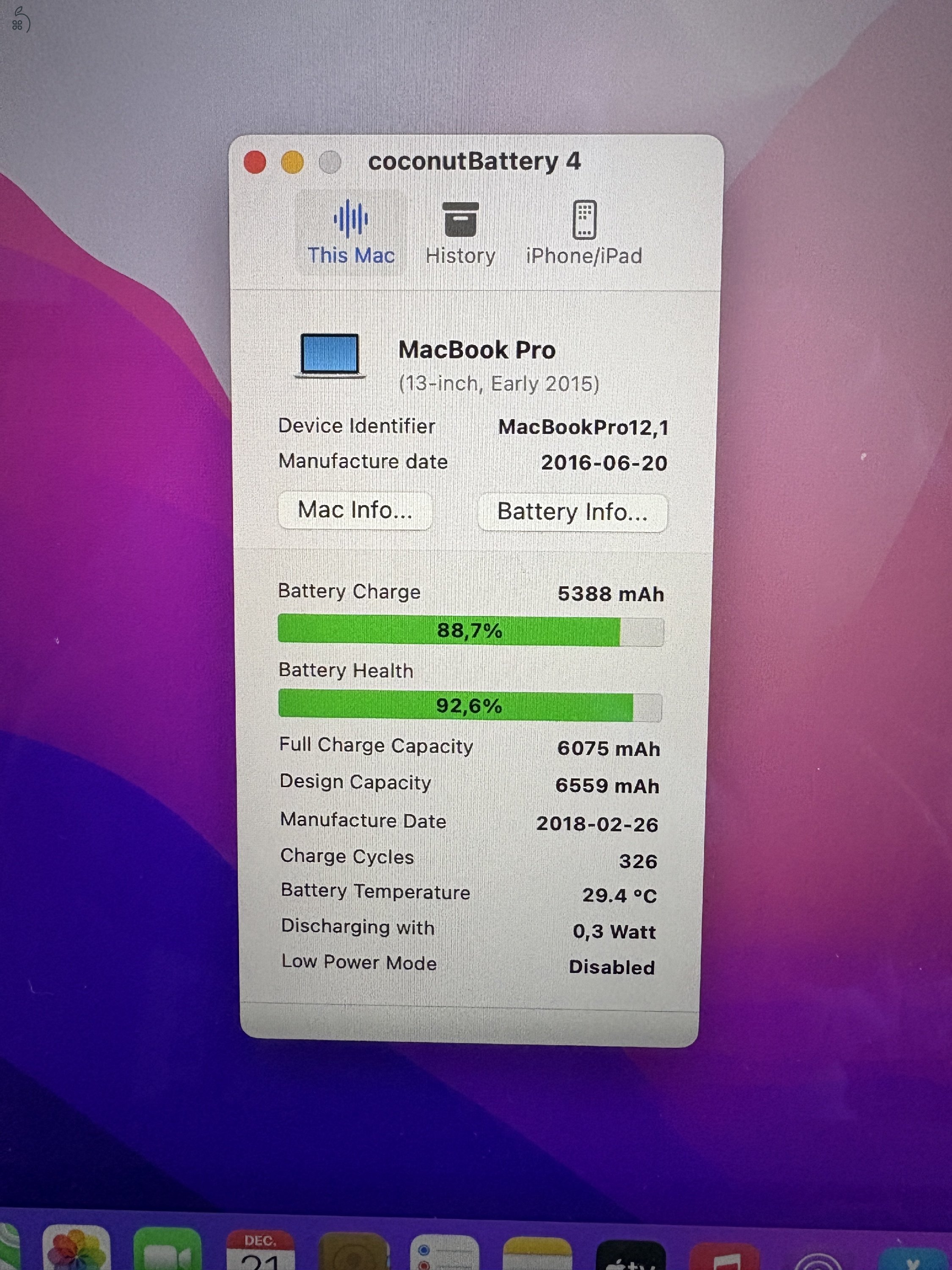 Apple Macbook Pro 13” 2015 retina 8/256 Gb