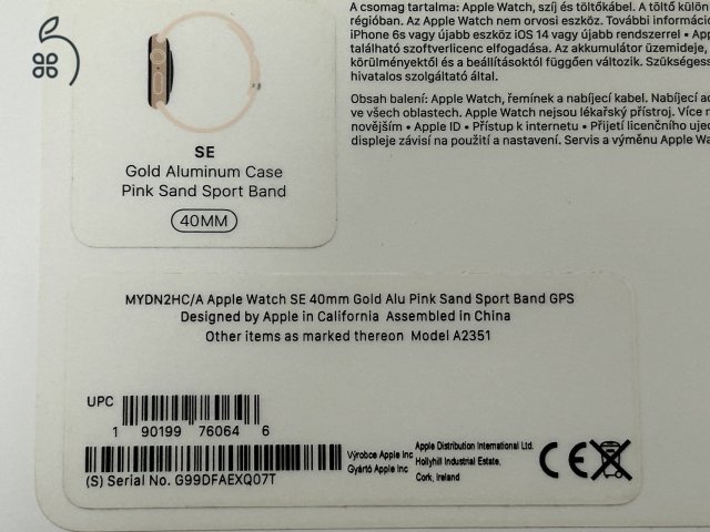 Apple Watch SE 40 mm Gold