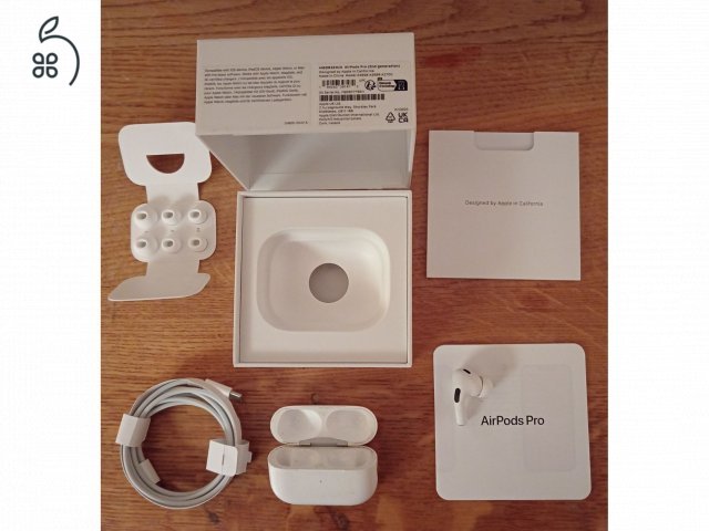 Apple AirPods Pro 2. tok + jobb fülhallgató + kábel + doboz