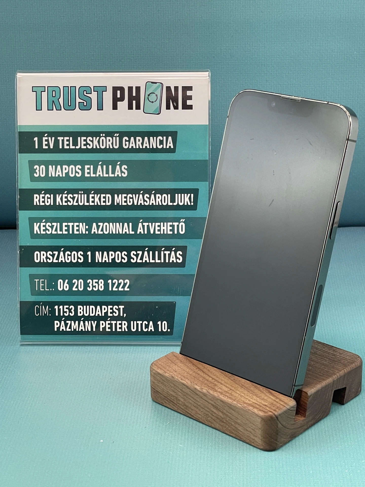 !! 1 ÉV GARANCIA !! ! KARÁCSONYI AKCIÓ ! iPhone 13 Pro Graphite 256 GB – TRT618 – 100% AKKU