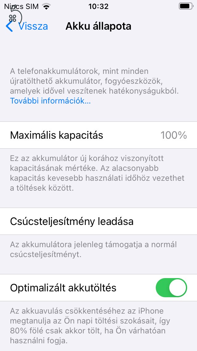 iPhone SE 256 GB független fekete akku 100%!