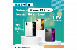 ! KARÁCSONYI AKCIÓ ! Iphone 13 Pro 128GB és 256GB Minden színben. AKKU 90% - 100% KÖZÖTT.  WWW.TRUSTPHONE.HU