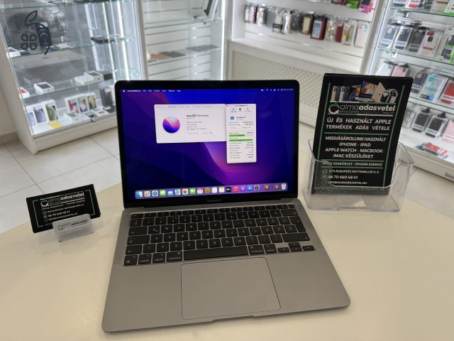 MacBook Air M1 8GB/256ssd/Mint Az Új/1-3 hónap gar./Akku 95%/p3949