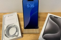 iPhone 15 Pro White Titanium 128GB független, szép állpotú