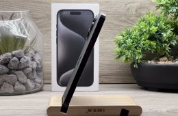 iPhone 15 Pro Black Titanium 256GB 1 ÉV Garanciával Számlával Aksi 95%