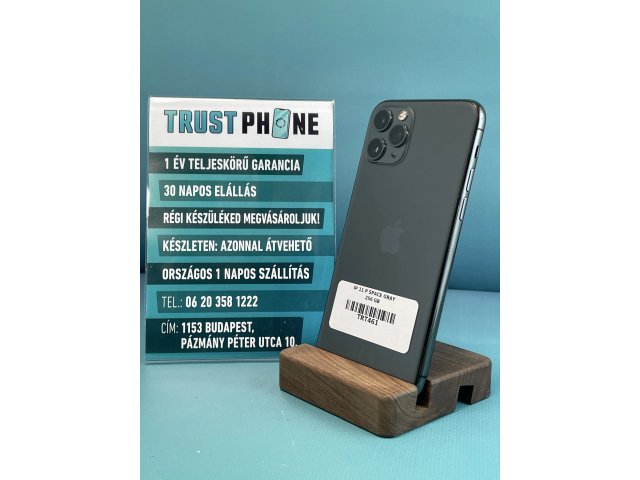 !! 1 ÉV GARANCIA !! iPhone 11 Pro Space Gray 256 GB – TRT461 – 100% AKKU