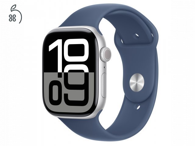 Apple Watch Series 10 GPS 46mm - Silver Aluminium Case/ Denim Sport Band - M/L