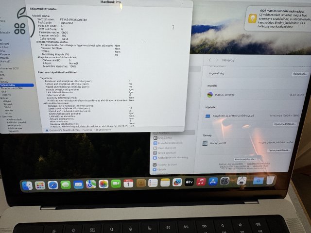 Szinte új Macbook Pro 14' Silver M1 Pro /16Gb ram/ 512Gb SSD